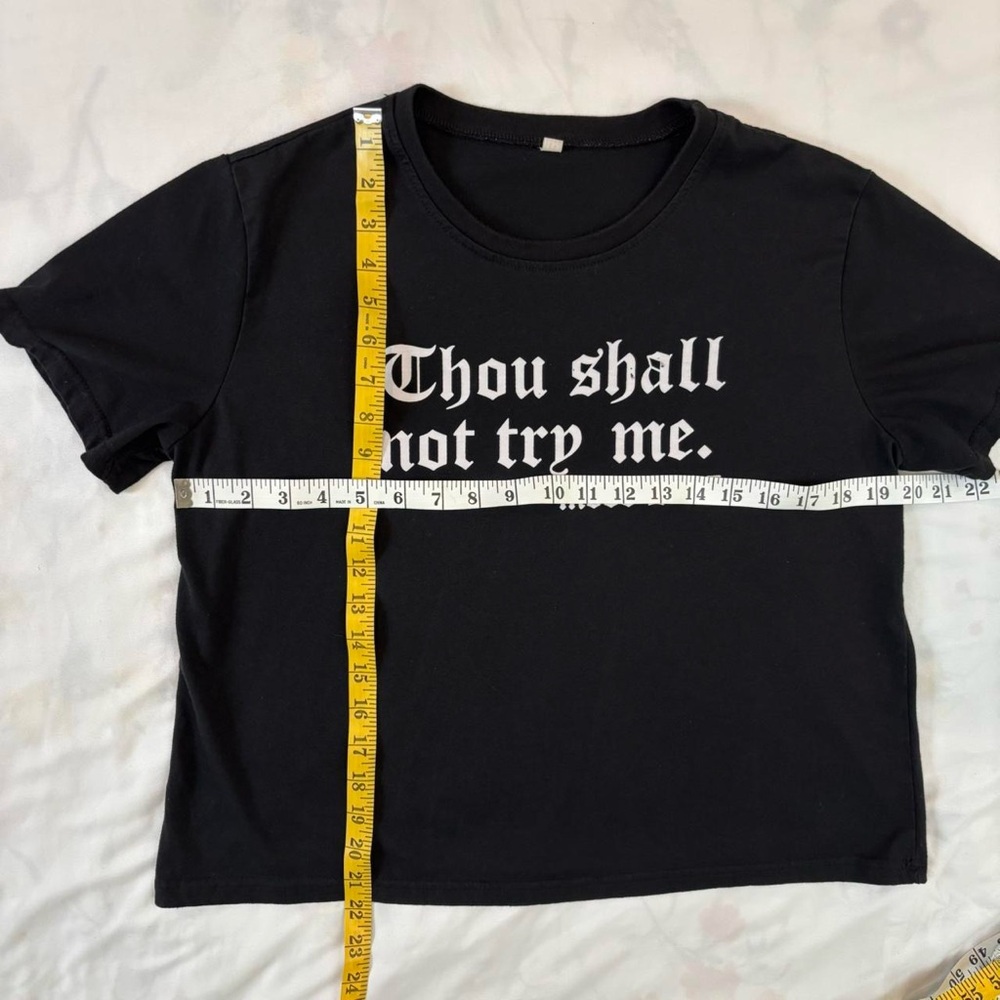 Thou Shall Not Try Me Olde English Graphic Tee Shirt Funny Graphic S/M/L - Picture 6 of 8